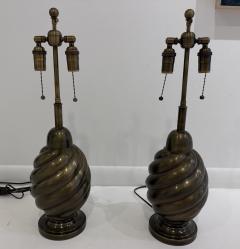  Westwood Industries Pair of Aged Brass Westwood American 1960s Mid Century Table Lamps - 4484452