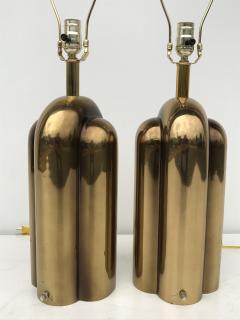  Westwood Industries Pair of Art Deco Style Brass Lamps - 614426