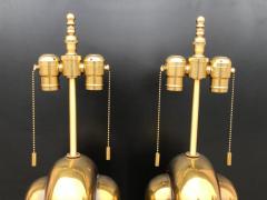  Westwood Industries Pair of Patinated Brass Art Deco Style Lamps by Westwood - 438842