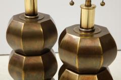  Westwood Industries Rare Pair of Bronzed Sphere lamps by Westwood Industries - 1924119