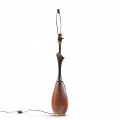  Westwood Industries Tony Paul for Westwood Industries Mid Century Walnut and Brass Lamps Pair - 4646519