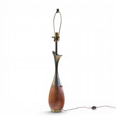  Westwood Industries Tony Paul for Westwood Industries Mid Century Walnut and Brass Lamps Pair - 4646523