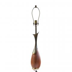  Westwood Industries Tony Paul for Westwood Industries Mid Century Walnut and Brass Lamps Pair - 4646524