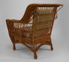  Whip O Will O Furniture Co Pair of American Mission Bar Harbor style Natural Wicker Arm Chairs - 623285