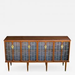  White Furniture Company A sophisticated American mid century modern walnut 4 door credenza - 702605