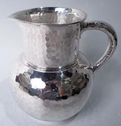  Whiting Manufacturing Co Antique Whiting Japonesque Craftsman Hand Hammered Water Pitcher - 4353196