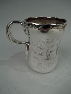  Whiting Manufacturing Co Whiting Sterling Silver Three Blind Mice Nursery Rhyme Baby Cup - 3762150