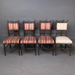 Whytock Reid R Whytock Co Set of 4 Aesthetic Movement Walnut Gilt Side Chairs - 4185809