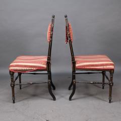 Whytock Reid R Whytock Co Set of 4 Aesthetic Movement Walnut Gilt Side Chairs - 4185816