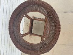  Wicker Works Wicker Table with Glass Top - 4549467