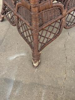  Wicker Works Wicker Table with Glass Top - 4549468