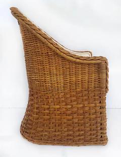  Wicker Works Wicker Works Braided Rattan Club Chairs New Upholstery 1 Pair Available - 3502642