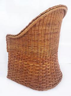  Wicker Works Wicker Works Braided Rattan Club Chairs New Upholstery 1 Pair Available - 3502645
