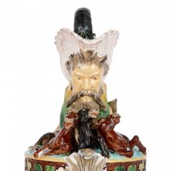  Wilhelm Schiller Son A pair of large majolica ewers by Wilhelm Schiller und S hne - 2825286