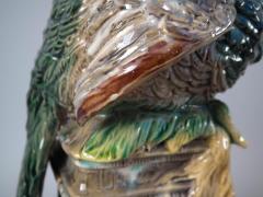  Wilhelm Schiller Son Wilhelm Schiller Sons Majolica Peacock Vase - 1997157