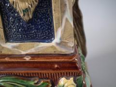  Wilhelm Schiller Son Wilhelm Schiller Sons Majolica Peacock Vase - 1997158