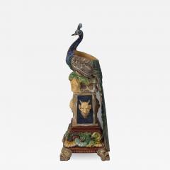  Wilhelm Schiller Son Wilhelm Schiller Sons Majolica Peacock Vase - 1997441