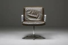  Wilkhahn Delta Design Program 2000 Office Armchairs in Padded Leather for Wilkhahn - 3405591