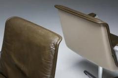  Wilkhahn Delta Design Program 2000 Office Armchairs in Padded Leather for Wilkhahn - 3405642