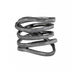  Wille Jewellery Wille Jewellery Rhodium Silver Five Wrap Ring - 4812098