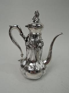  William B Kerr Co American Art Nouveau Sterling Silver 3 Piece Coffee Set by Kerr - 3757896