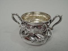  William B Kerr Co American Art Nouveau Sterling Silver 3 Piece Coffee Set by Kerr - 3757923