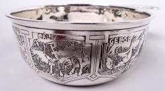  William B Kerr Co Antique Kerr American Edwardian Sterling Silver Sweet Beast Porringer - 4117653