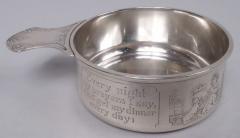  William B Kerr Co Kerr Edwardian Sterling Silver Porringer with Moral Message - 3771936