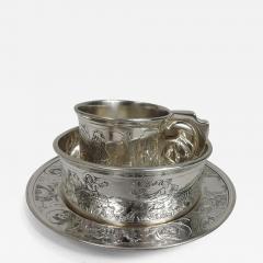  William B Kerr Co Kerr Sterling Silver Baby Set Rich in Turn of the Century Assumptions - 3755785