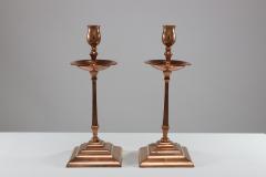  William Benson W A S Benson Co W A S Benson A Pair of Arts Crafts Copper Brass Candlesticks - 4188589