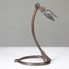  William Benson W A S Benson Co W A S Benson A Patinated Brass Swan Table Light with Heart Shaped Base - 4186347