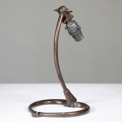  William Benson W A S Benson Co W A S Benson A Patinated Brass Swan Table Light with Heart Shaped Base - 4186358
