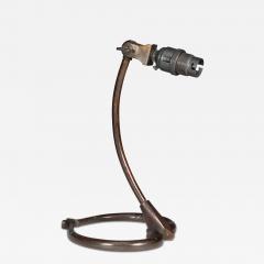  William Benson W A S Benson Co W A S Benson A Patinated Brass Swan Table Light with Heart Shaped Base - 4232961