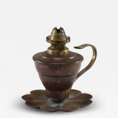  William Benson W A S Benson Co W A S Benson An Arts Crafts Copper Lily Pad Oil Light - 4232966