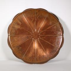  William Benson W A S Benson Co W A S Benson Stamped Mark A Very Large Arts Crafts Copper Lily Pad Tray - 4188563