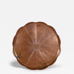  William Benson W A S Benson Co W A S Benson Stamped Mark A Very Large Arts Crafts Copper Lily Pad Tray - 4205694