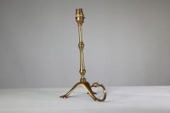  William Benson W A S Benson Co WAS Benson A pair of Arts Crafts brass table lamps with a serpent style tails - 4186420