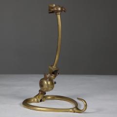  William Benson W A S Benson Co WAS Benson A pair of Arts Crafts brass table lamps with heart shaped bases - 4186475