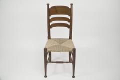  William Birch Ltd Liberty Co A Pair of William Birch Arts Crafts Oak Rush Seat Dining Chairs - 4186552