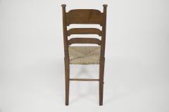  William Birch Ltd Liberty Co A Pair of William Birch Arts Crafts Oak Rush Seat Dining Chairs - 4186556