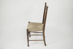  William Birch Ltd Liberty Co A Pair of William Birch Arts Crafts Oak Rush Seat Dining Chairs - 4186560