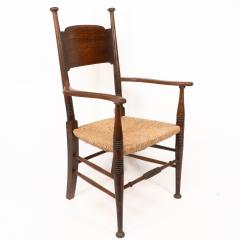  William Birch Ltd William Birch An Arts Crafts Oak Rush Seat Armchair Professionally Re rushed - 4191451