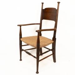  William Birch Ltd William Birch An Arts Crafts Oak Rush Seat Armchair Professionally Re rushed - 4191453