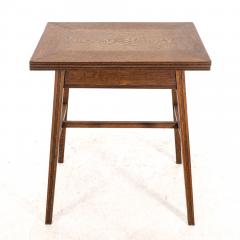  William Birch Ltd William Birch Arts Crafts oak card or game table with a swivel fold out top - 4191458