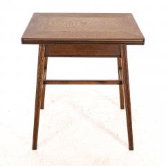  William Birch Ltd William Birch Arts Crafts oak card or game table with a swivel fold out top - 4191461