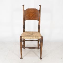  William Birch Ltd William Birch for Liberty Co A Pair of Arts Crafts Rush Seat Oak Chairs - 4186593