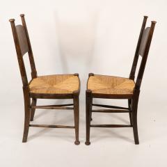  William Birch Ltd William Birch retailed by Liberty Co Pair of Arts Crafts oak dining chairs - 4186597