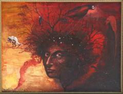  William Carmona Williams Carmona Surrealist Oil Painting on Canvas Cuban Puerto Rican Artist - 3547677