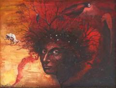  William Carmona Williams Carmona Surrealist Oil Painting on Canvas Cuban Puerto Rican Artist - 3548765