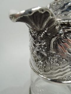  William George Sissons Antique English Victorian Glass and Sterling Silver Decanter 1876 - 3757650